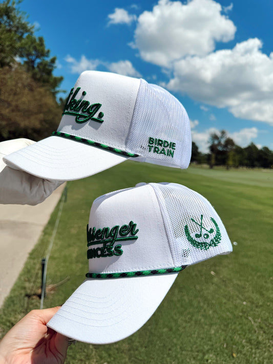 Couples Golf Hat | White Vintage Trucker Hat