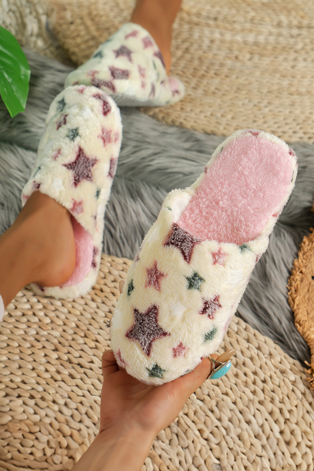 Stargaze Plush House Slippers