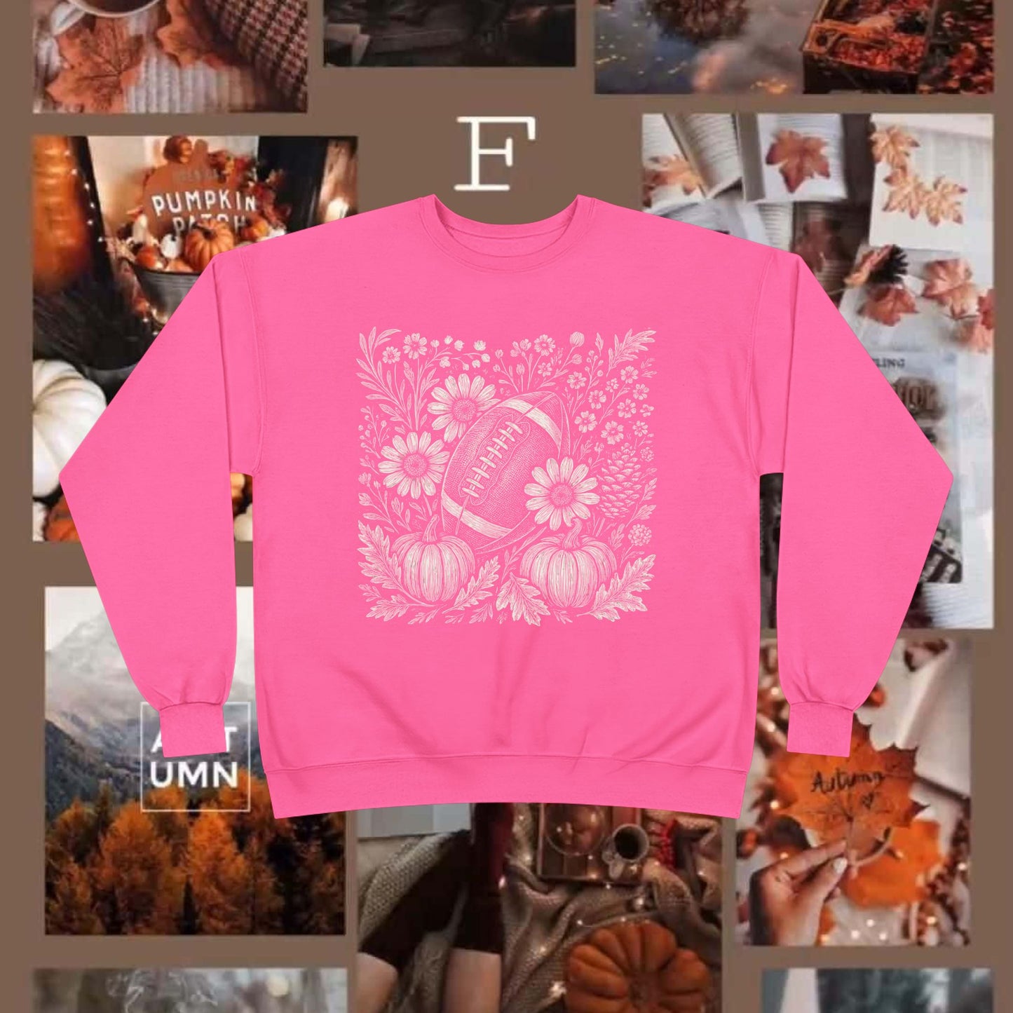AUTUMN PUMPKIN FOOTBALL CREWNECK