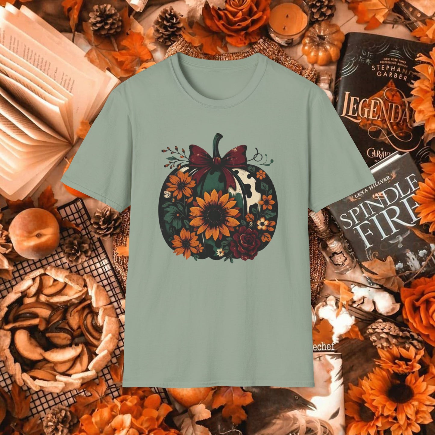 AUTUMN FLORAL PUMPKIN TEE
