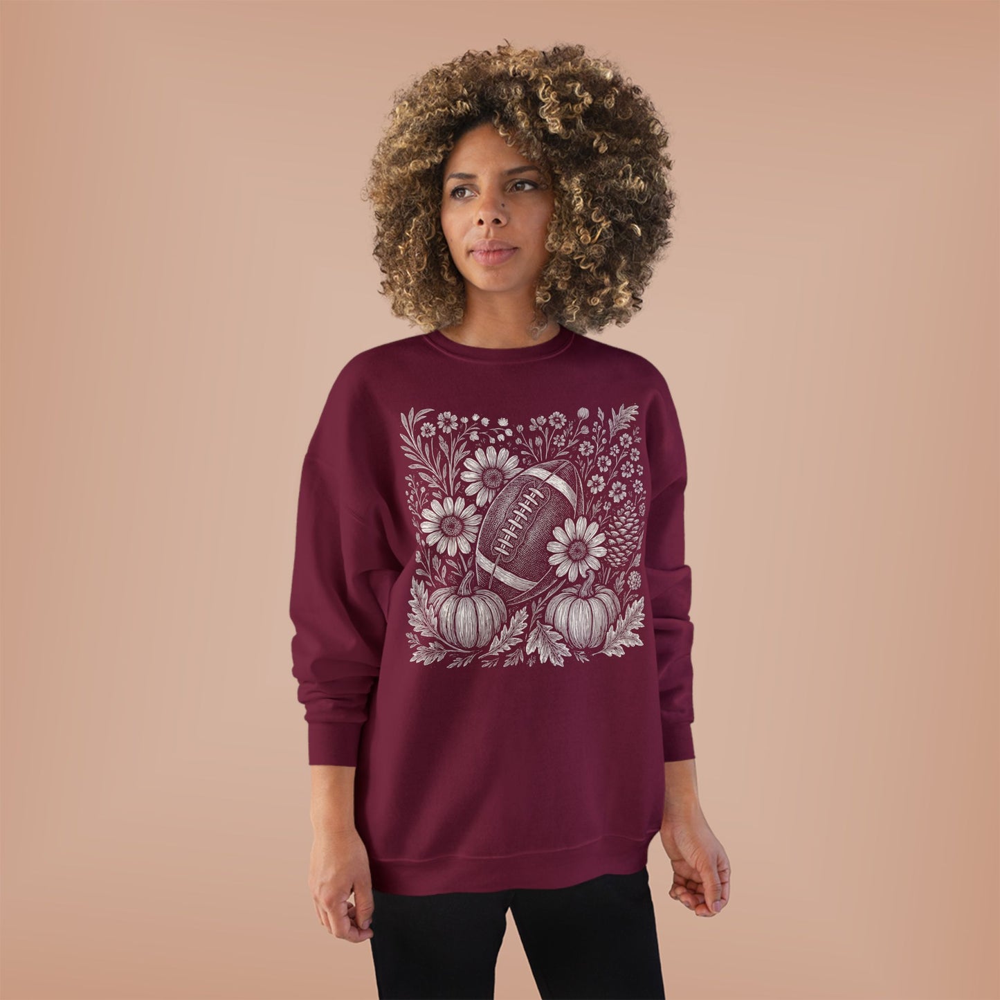 AUTUMN PUMPKIN FOOTBALL CREWNECK
