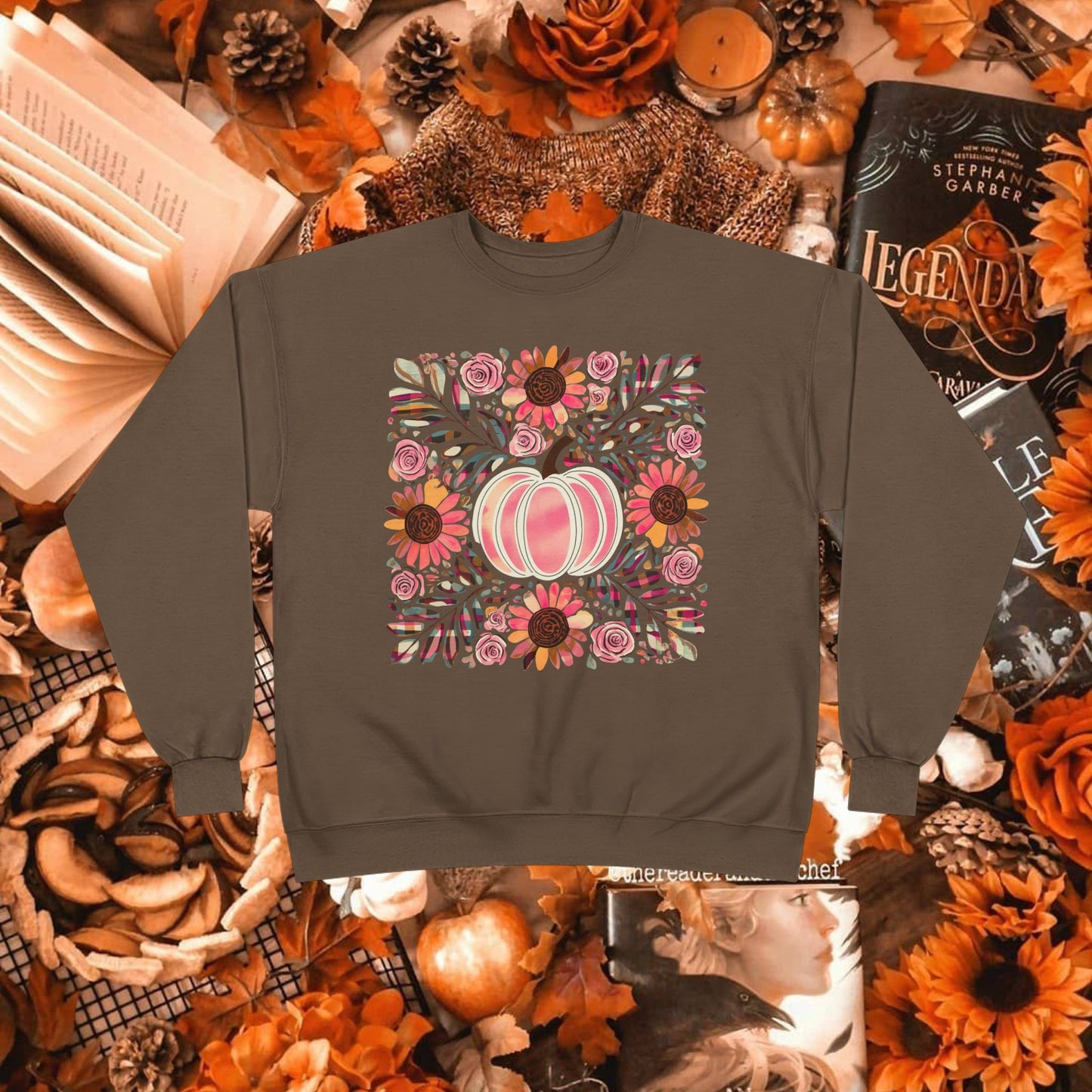 PAINTED PINK PUMPKIN CREWNECK