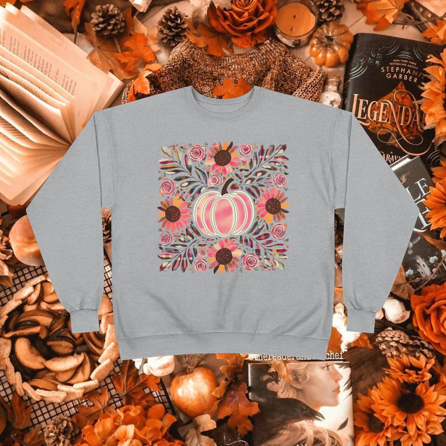 PAINTED PINK PUMPKIN CREWNECK