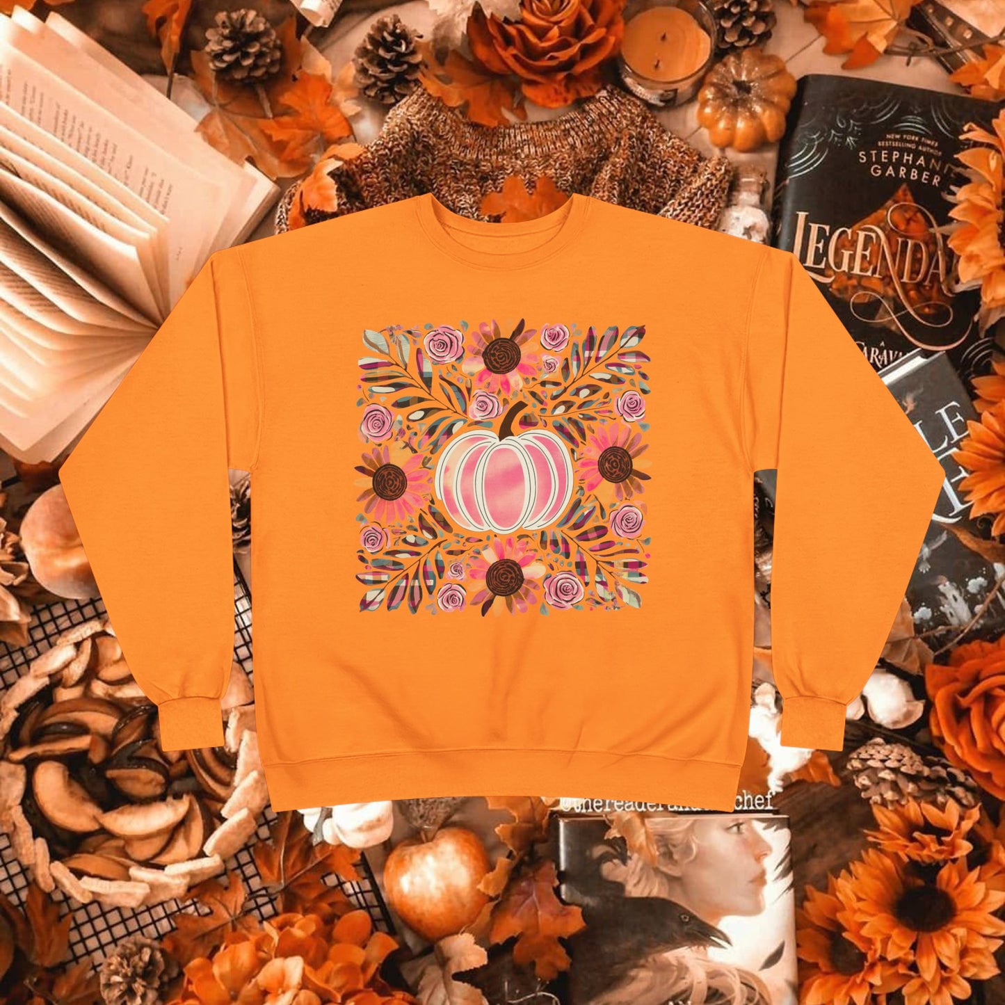 PAINTED PINK PUMPKIN CREWNECK