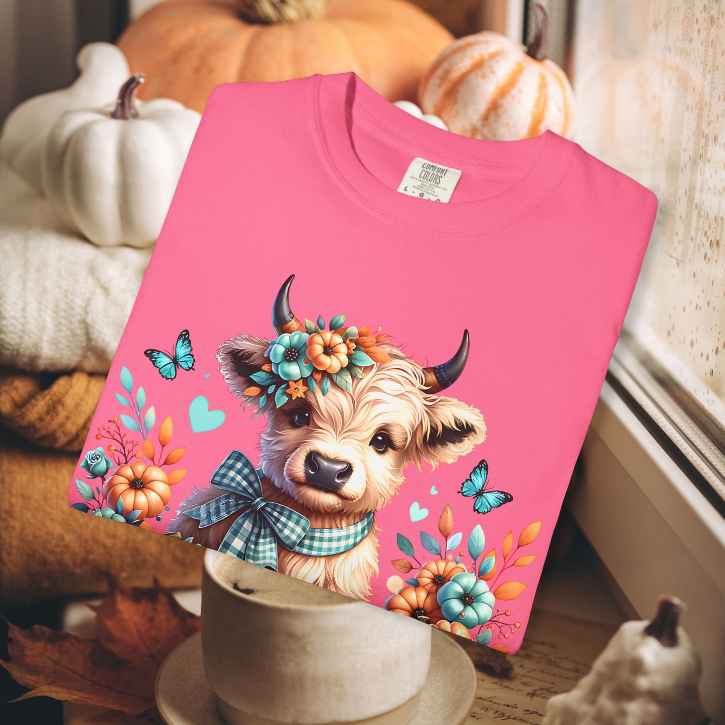 AUTUMN HIGHLAND COW TEE