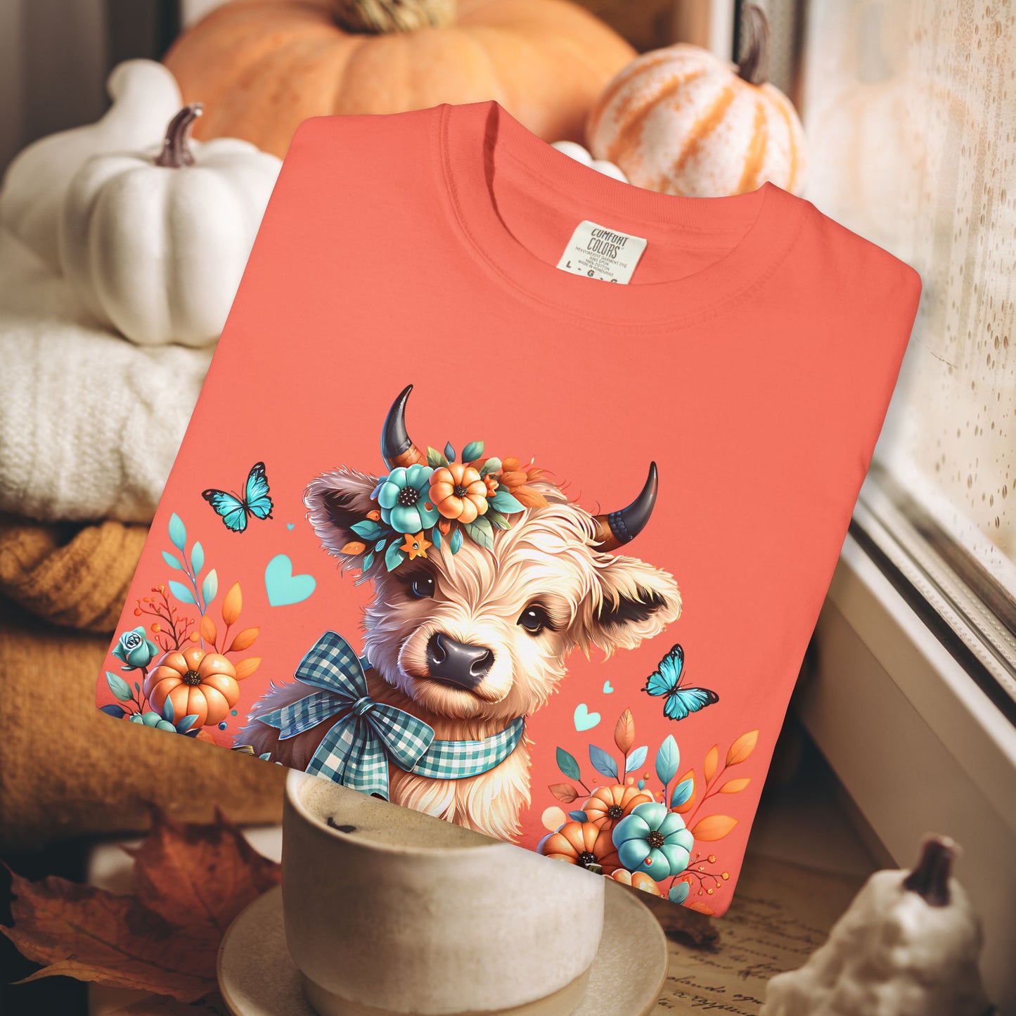 AUTUMN HIGHLAND COW TEE