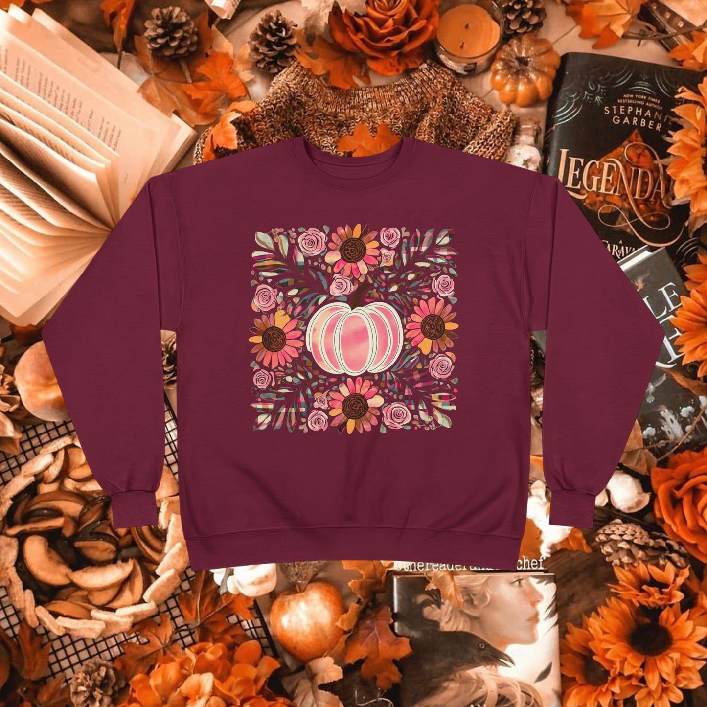 PAINTED PINK PUMPKIN CREWNECK