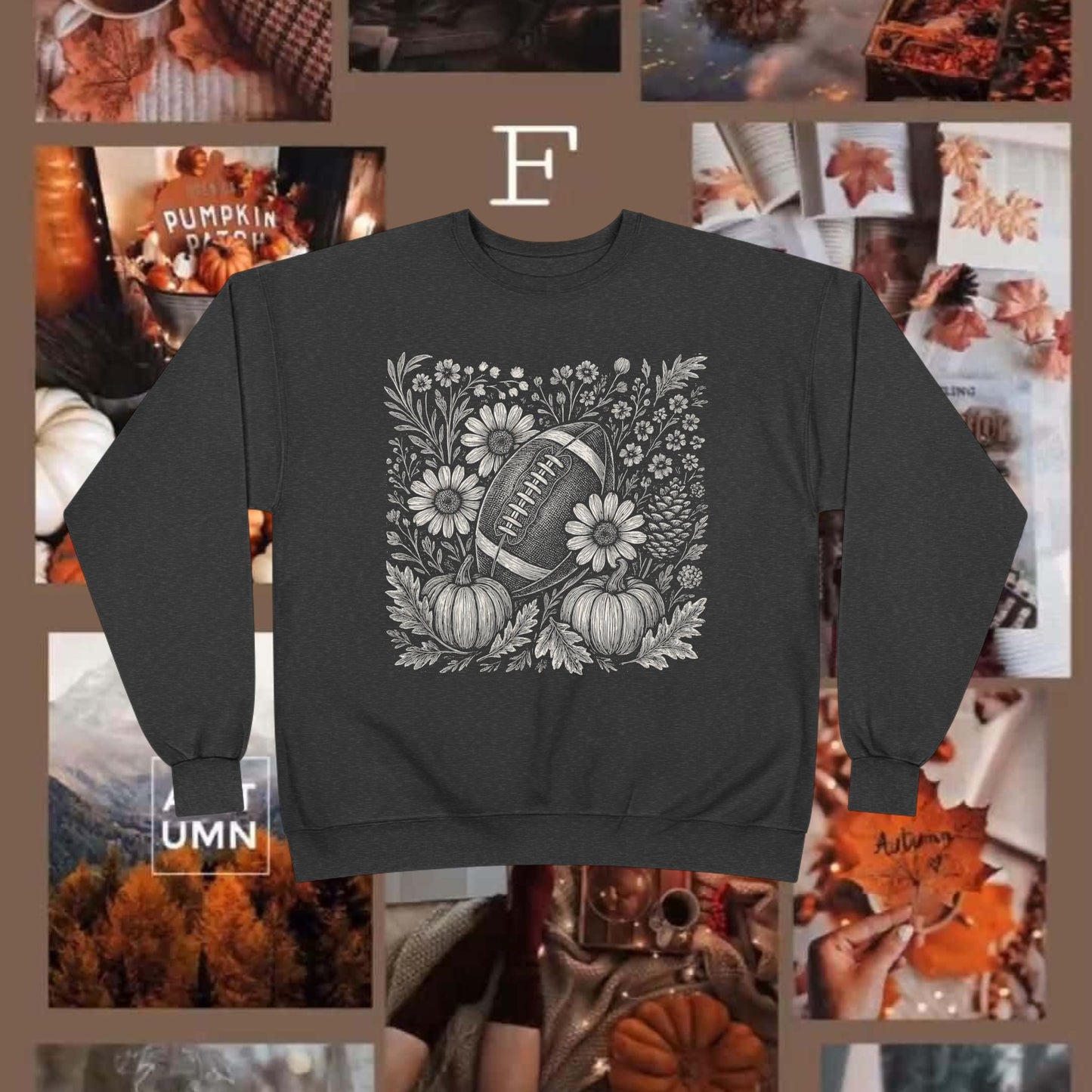 AUTUMN PUMPKIN FOOTBALL CREWNECK