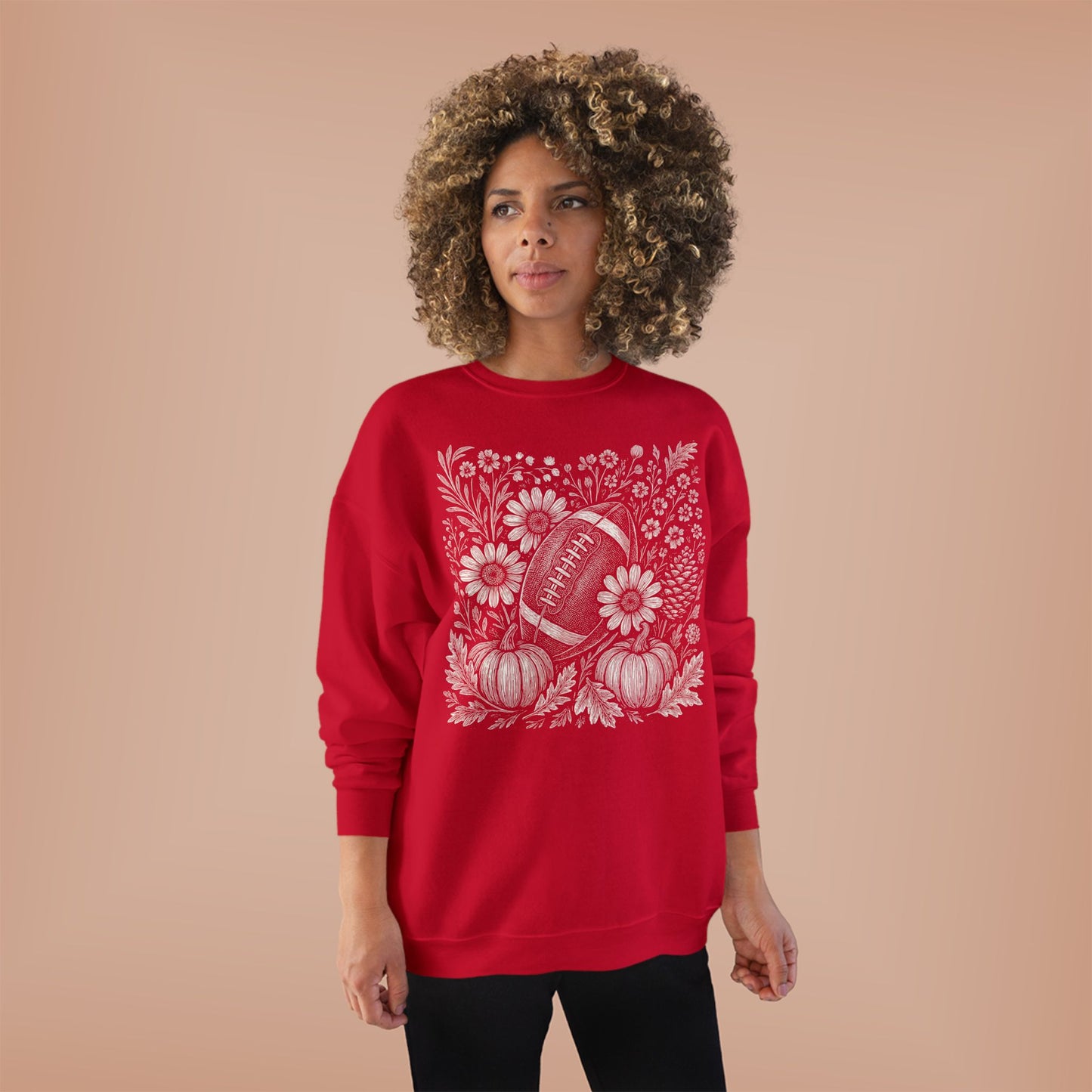 AUTUMN PUMPKIN FOOTBALL CREWNECK