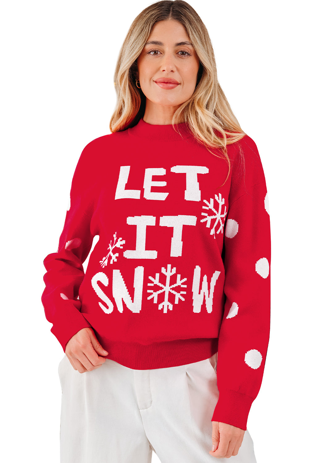 Let It Snow Loose Knit Sweater