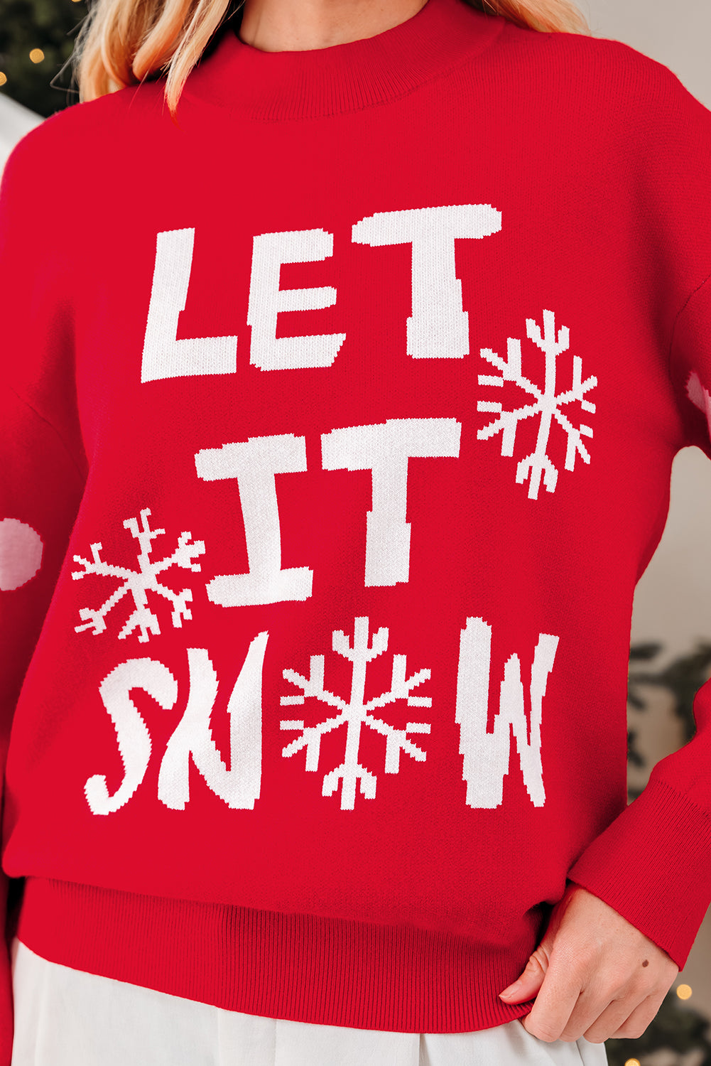 Let It Snow Loose Knit Sweater