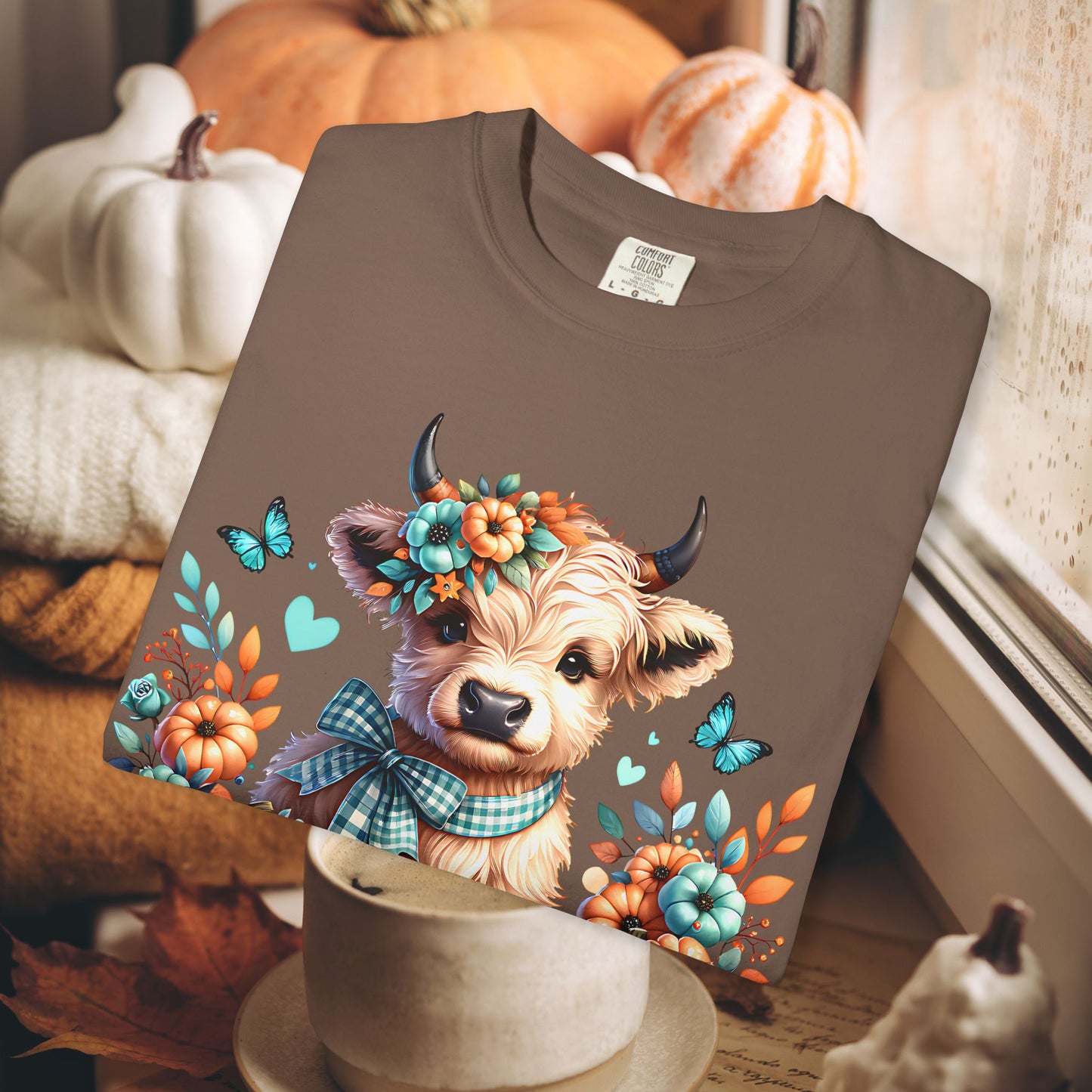 AUTUMN HIGHLAND COW TEE