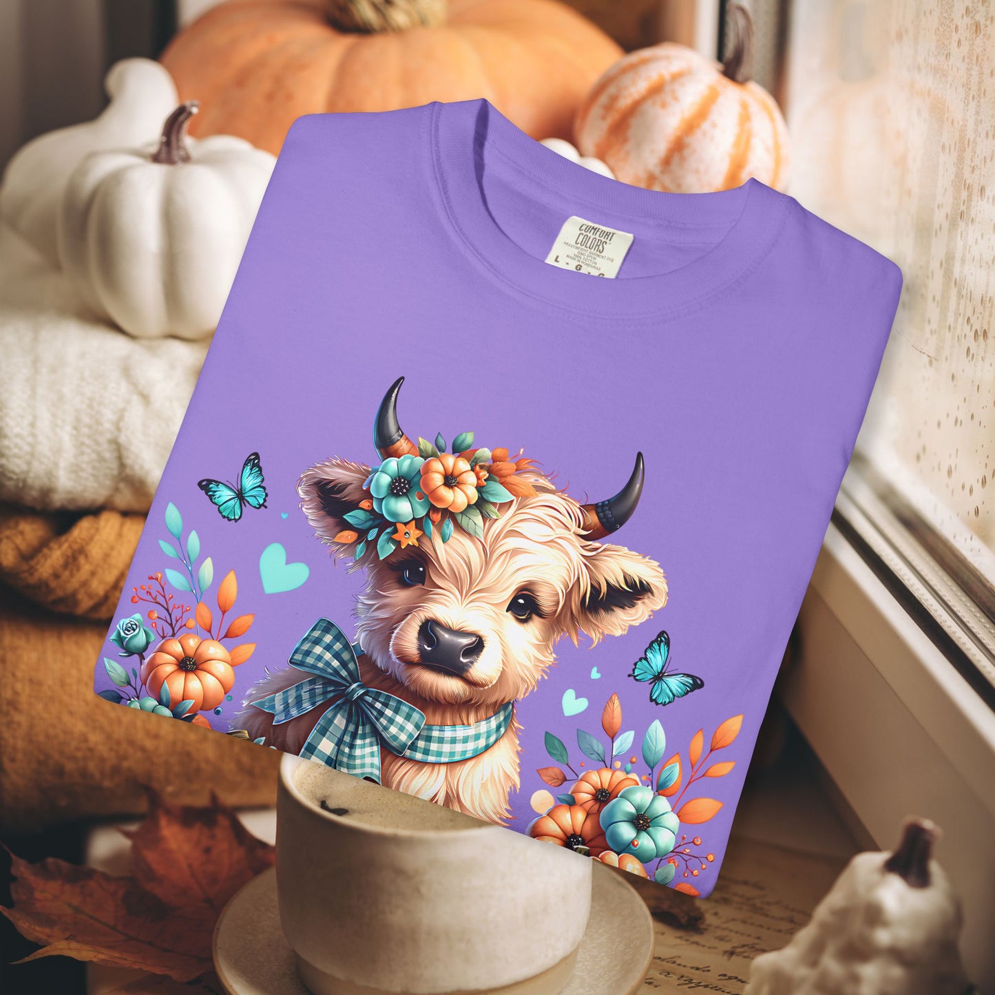 AUTUMN HIGHLAND COW TEE