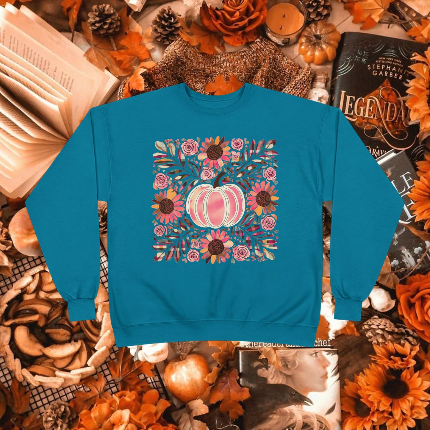 PAINTED PINK PUMPKIN CREWNECK