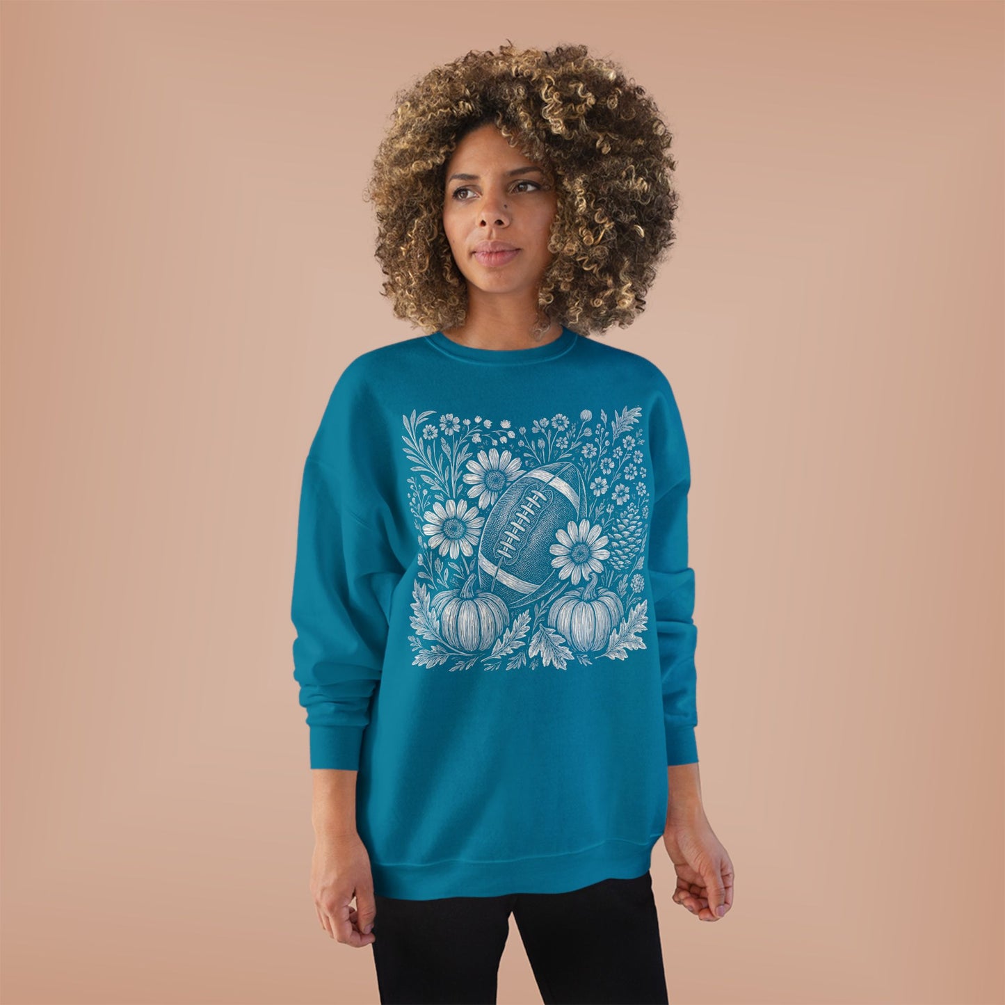 AUTUMN PUMPKIN FOOTBALL CREWNECK