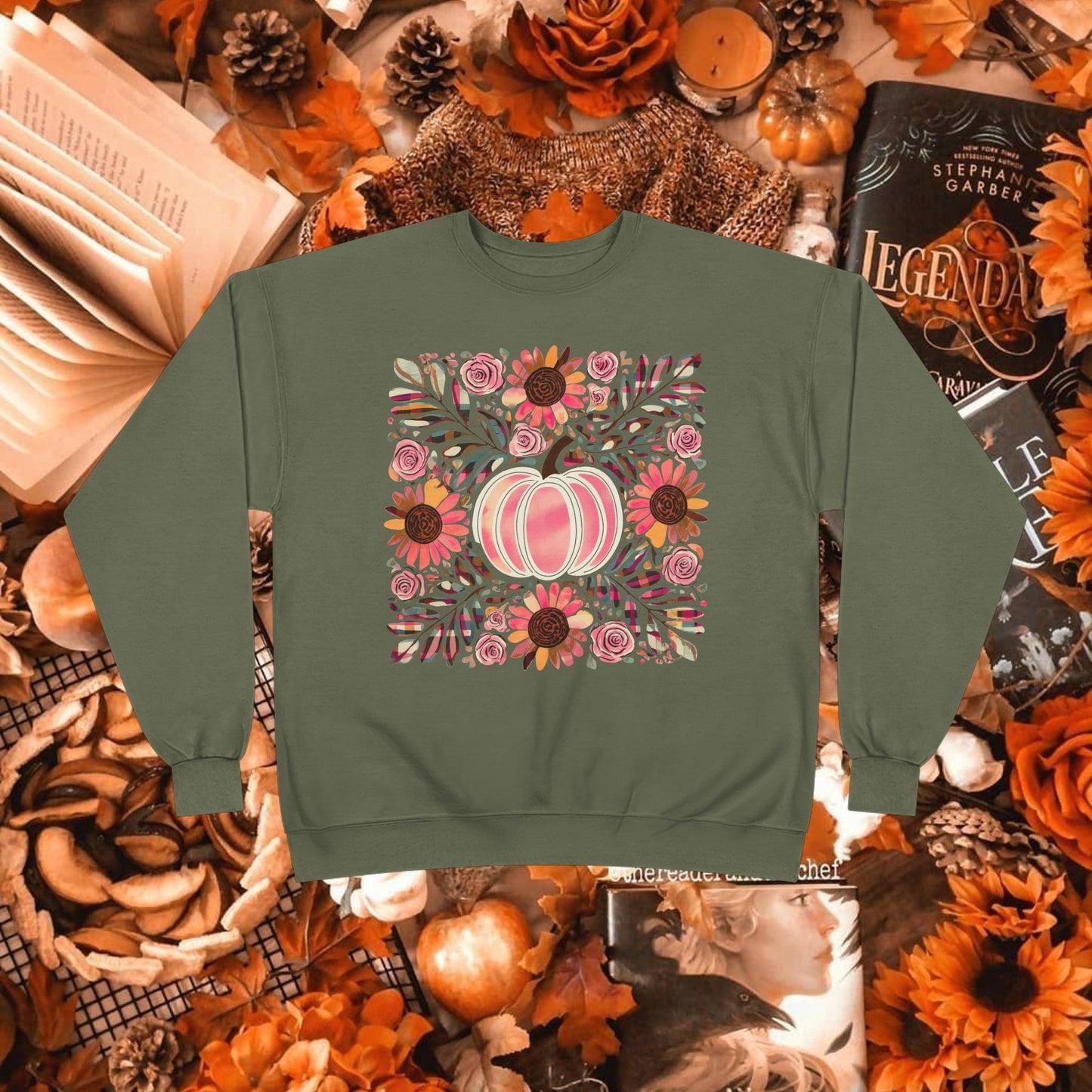 PAINTED PINK PUMPKIN CREWNECK