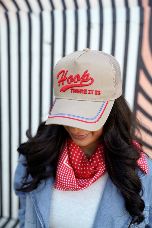 Hoop there it is | Tan Vintage Trucker Hat