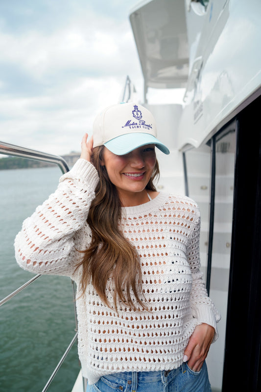 Motor Boatin' Yacht Club | Baby Blue Vintage Trucker Hat