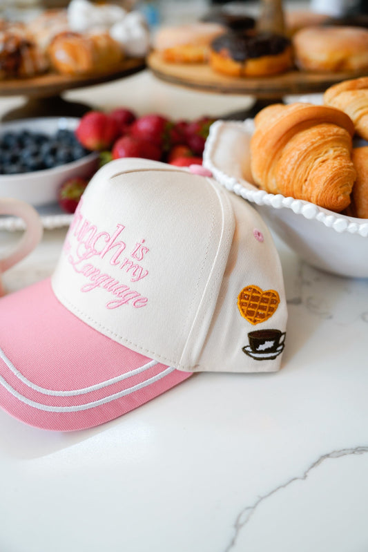 Brunch is my Love Language | Pink Vintage Trucker Hat