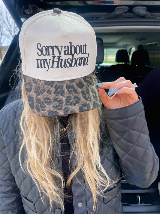 Sorry about my Husband | Wife | Vintage Trucker Hat