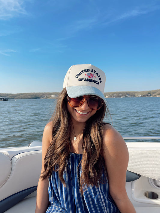 United States of America | Denim Blue Vintage Trucker Hat