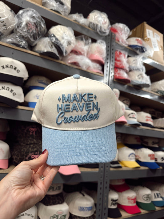 Make Heaven Crowded | Denim Vintage Trucker Hat