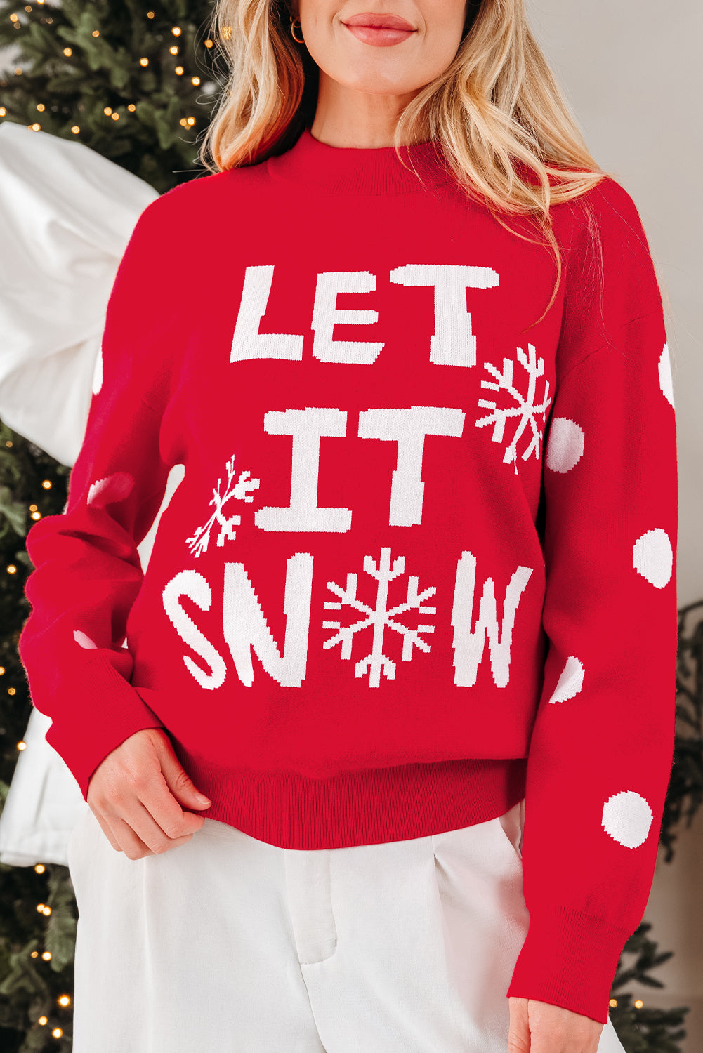 Let It Snow Loose Knit Sweater