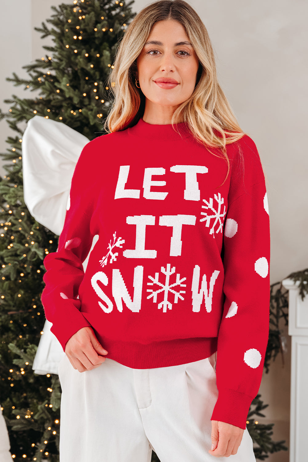 Let It Snow Loose Knit Sweater