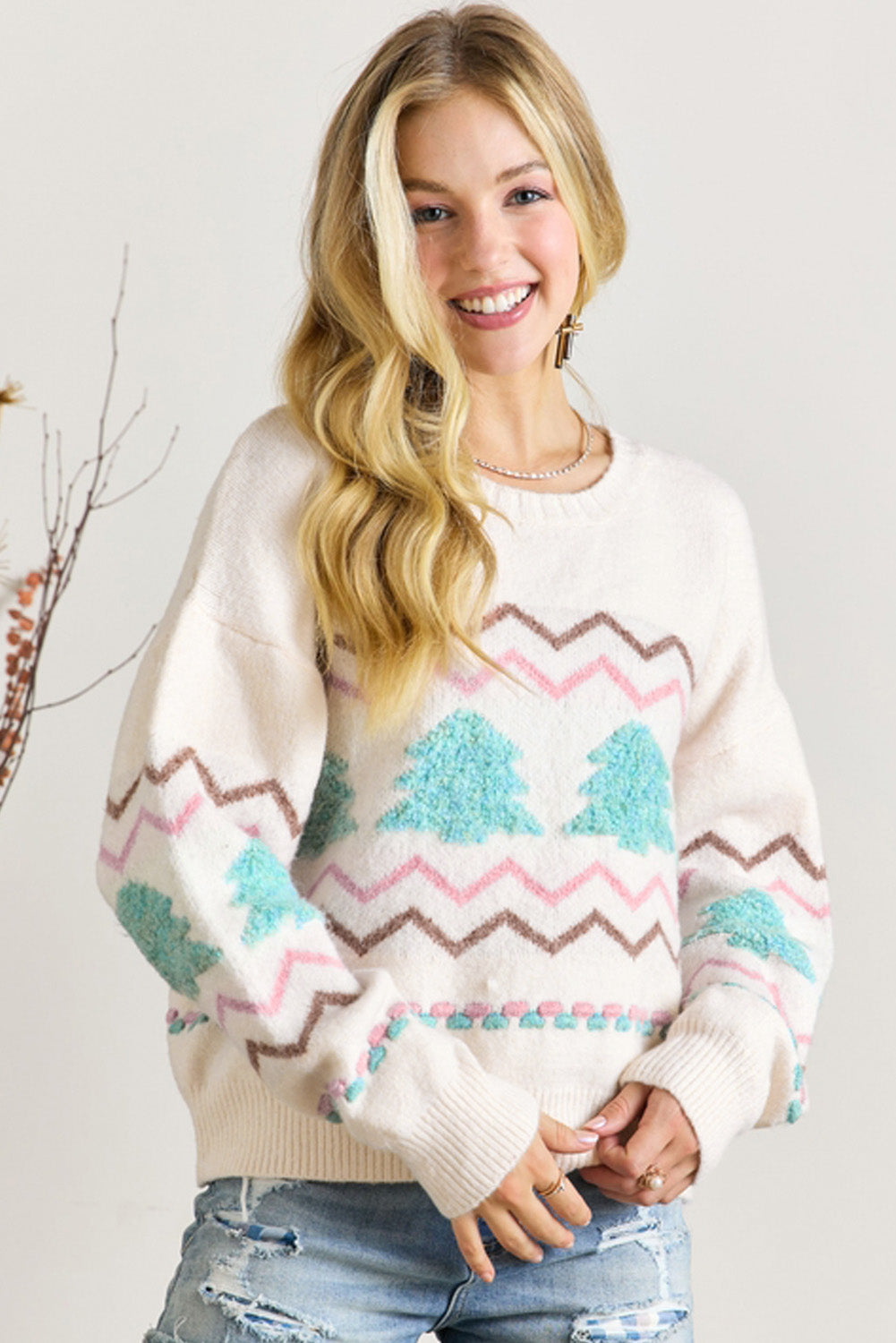 Alli Knit Sweetheart Sweater