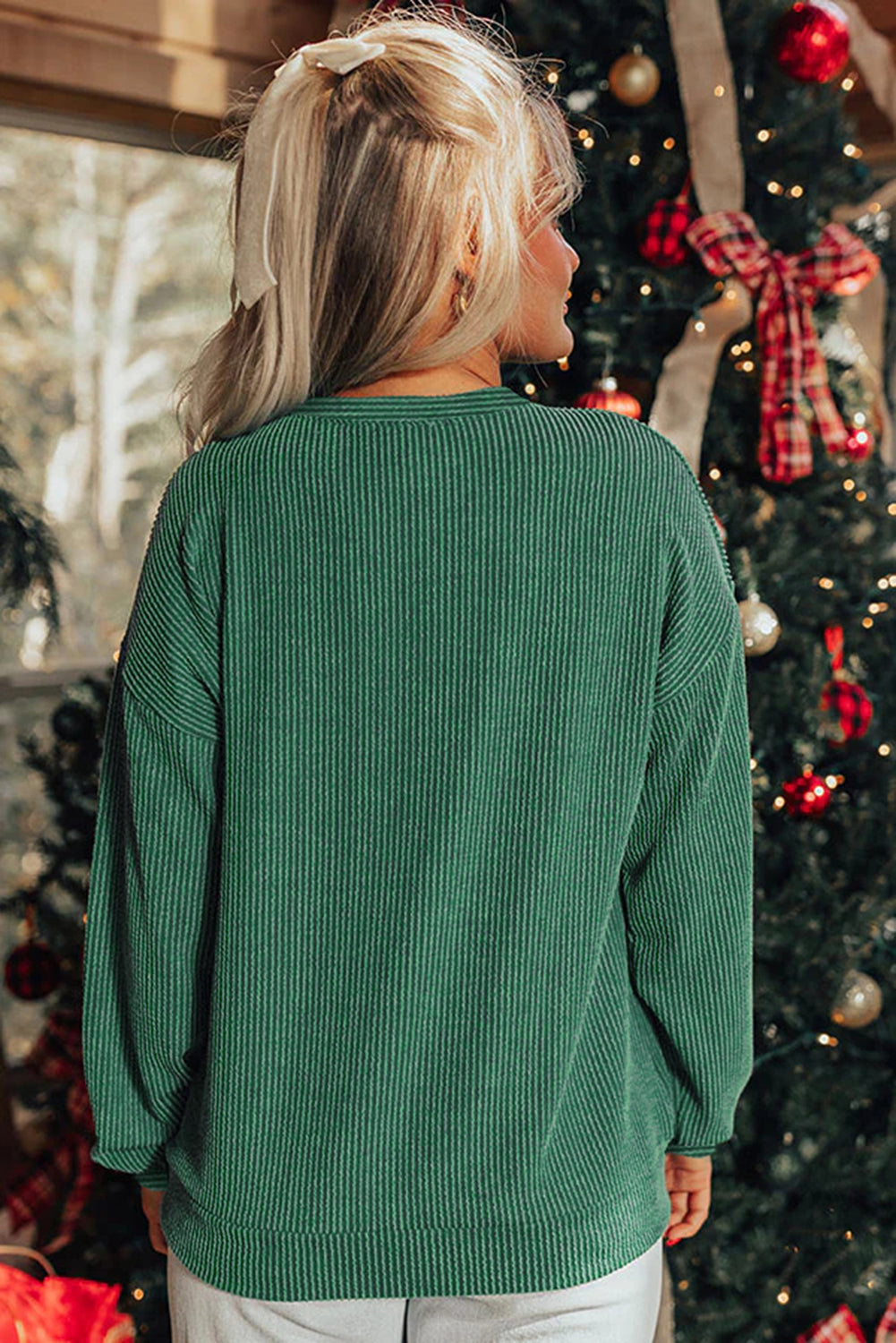 Jolly Holiday Ribbed Sweater
