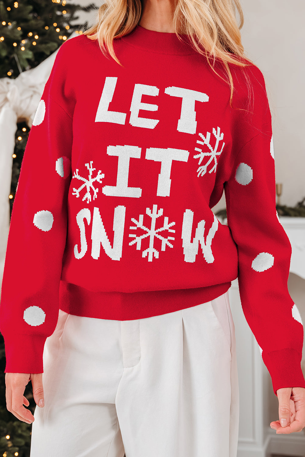 Let It Snow Loose Knit Sweater