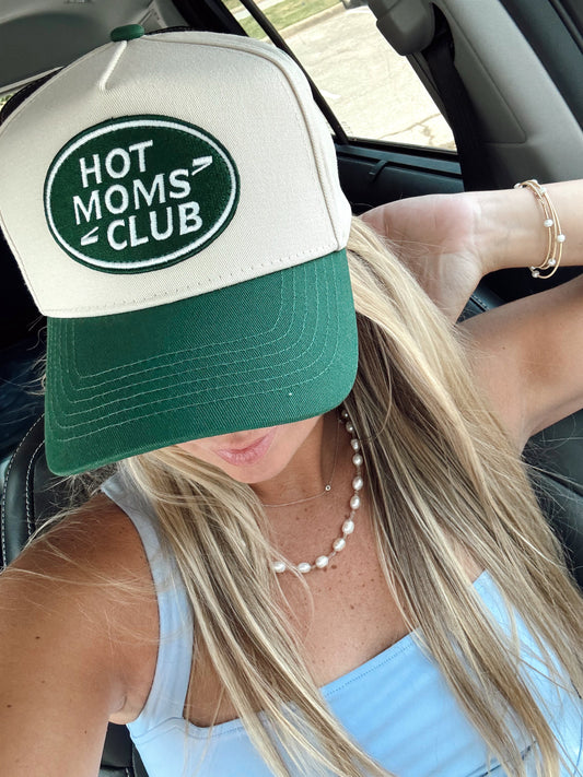 Hot Moms Club | Green Vintage Trucker Hat