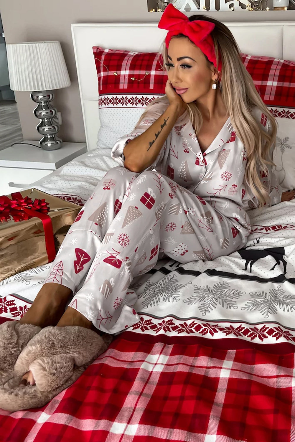 Grey Gifted Pajama Set