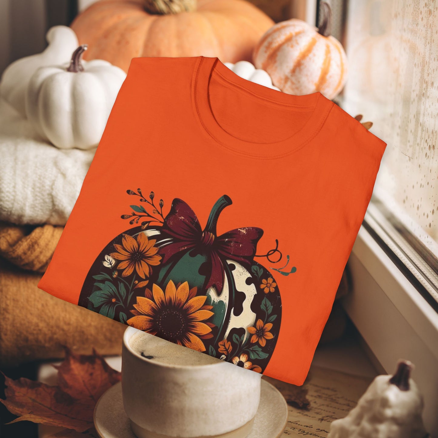AUTUMN FLORAL PUMPKIN TEE
