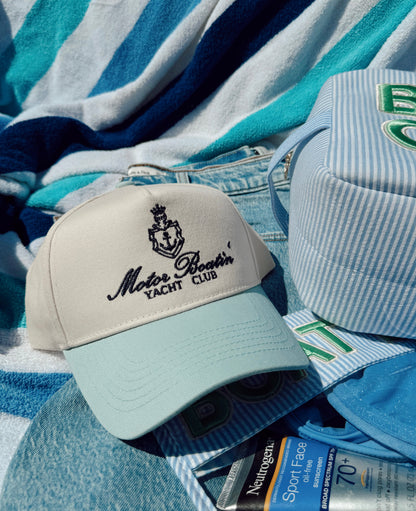 Motor Boatin' Yacht Club | Baby Blue Vintage Trucker Hat