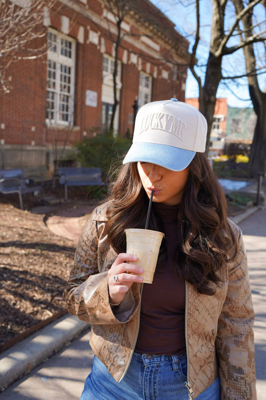 Lucky Me | Denim Trucker Hat