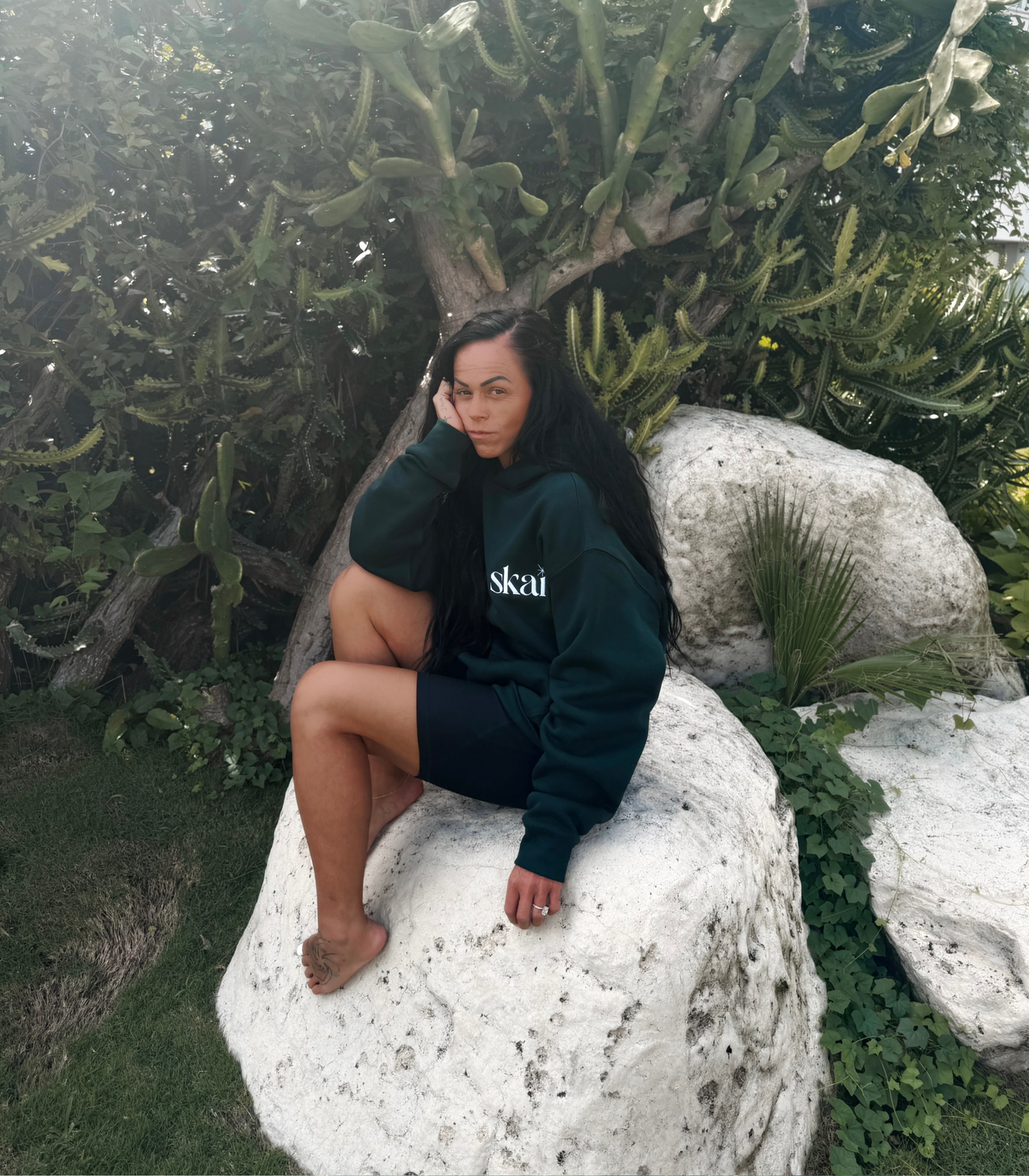 Skai Runitback x Relaxed Hoodie | Pine