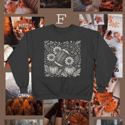 AUTUMN PUMPKIN FOOTBALL CREWNECK