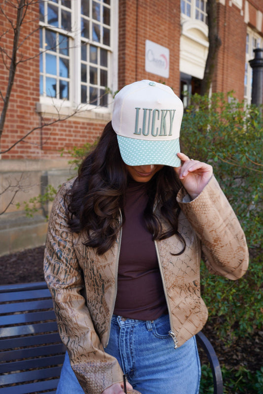 LUCKY | Polka Dot Trucker Hat