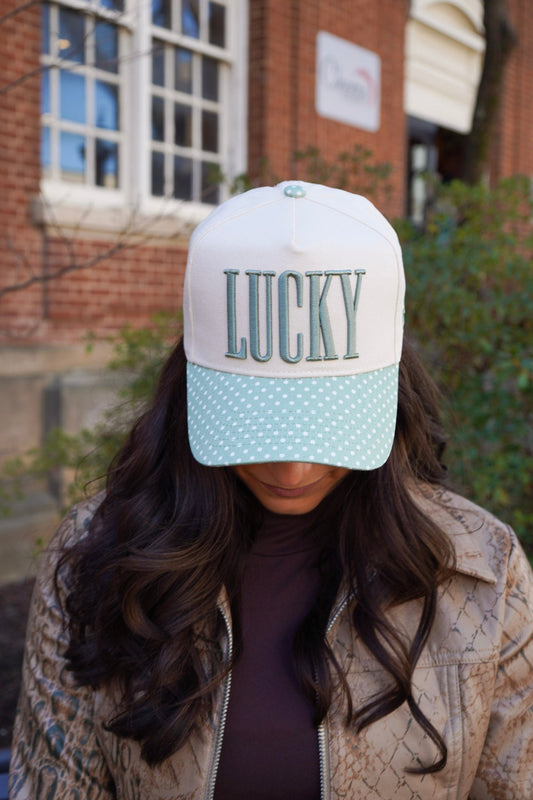 LUCKY | Polka Dot Trucker Hat