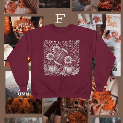 AUTUMN PUMPKIN FOOTBALL CREWNECK
