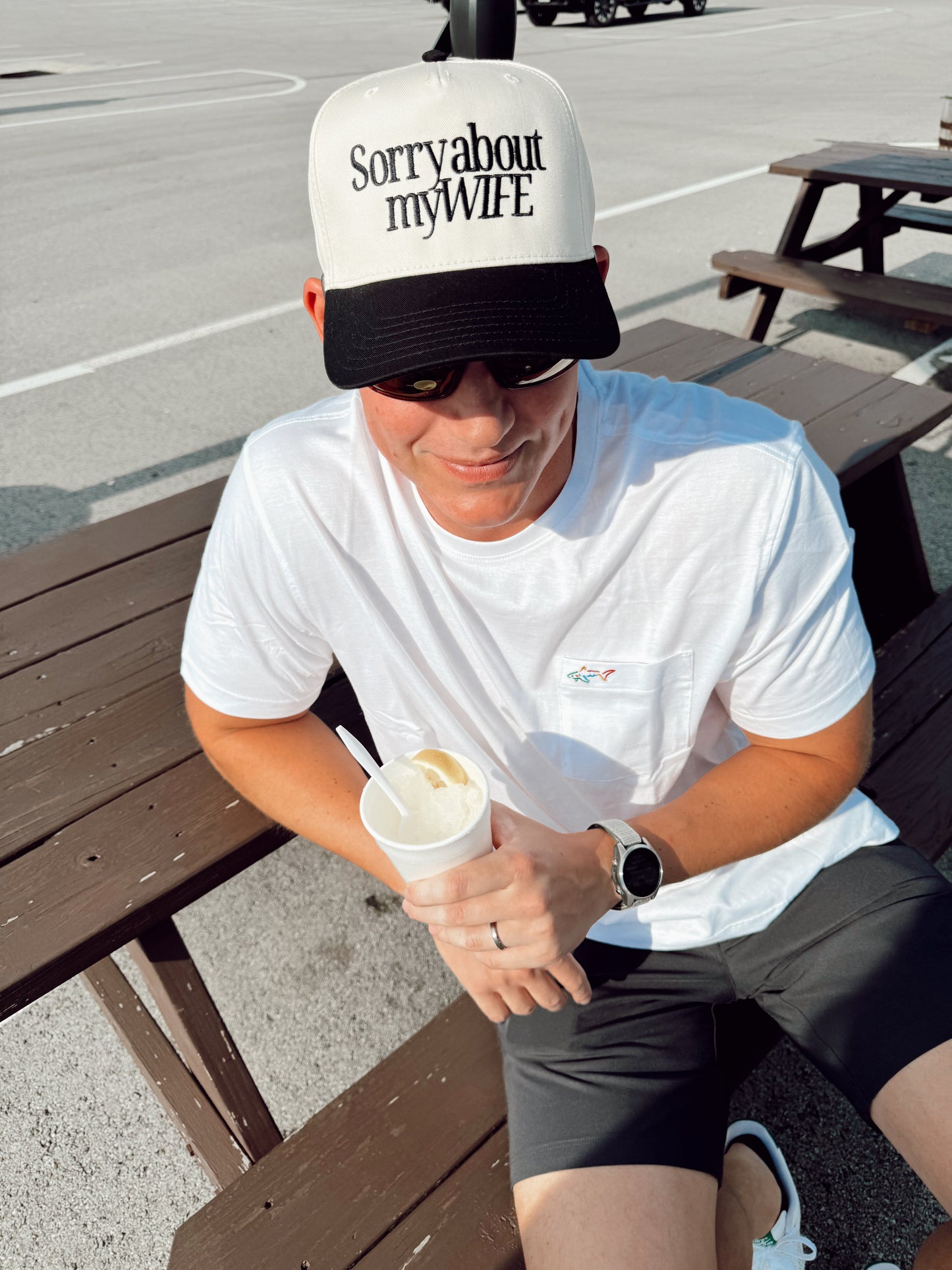 Sorry about my Husband | Wife | Vintage Trucker Hat