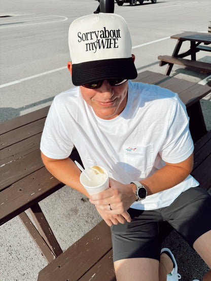 Sorry about my Husband | Wife | Vintage Trucker Hat