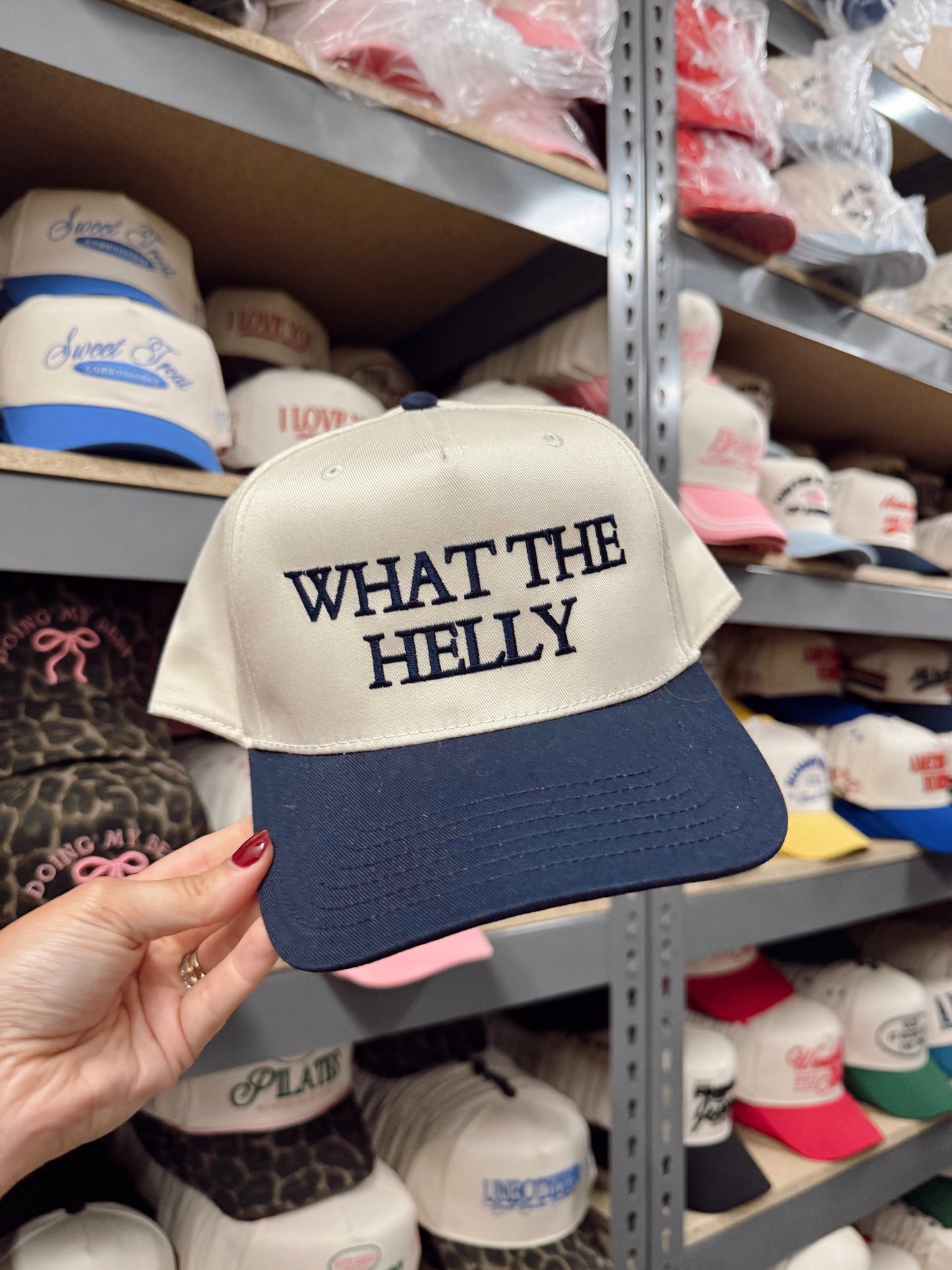 What the Helly | Navy Vintage Trucker Hat