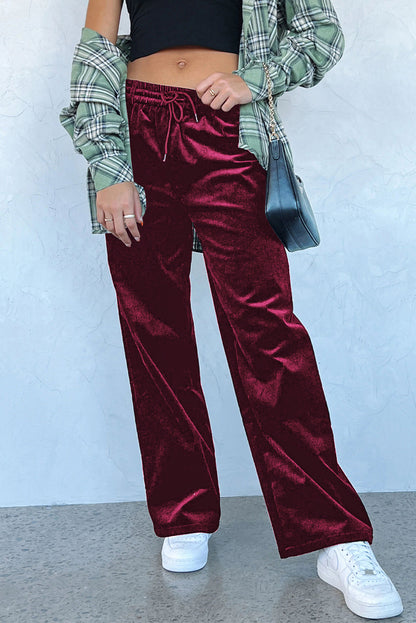 Velvet Wide Leg Lounge Pants