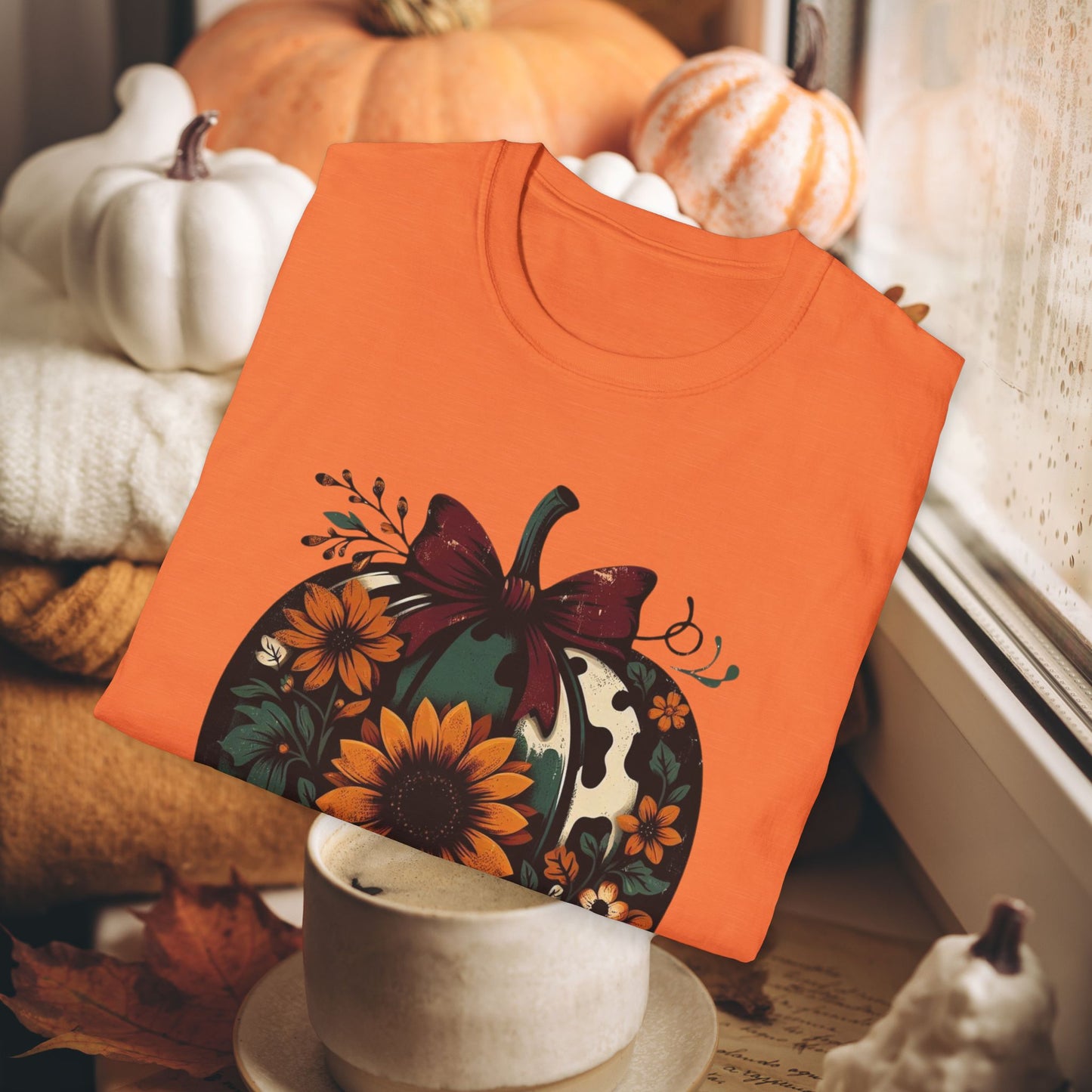 AUTUMN FLORAL PUMPKIN TEE