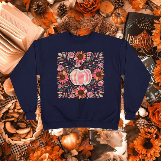 PAINTED PINK PUMPKIN CREWNECK
