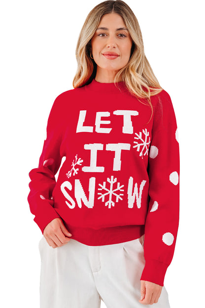Let It Snow Loose Knit Sweater