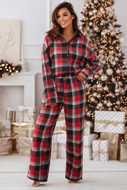 Christmas Plaid Lounge Set