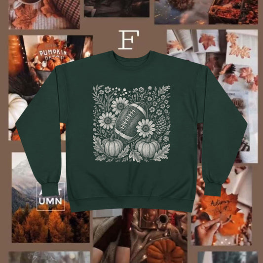 AUTUMN PUMPKIN FOOTBALL CREWNECK